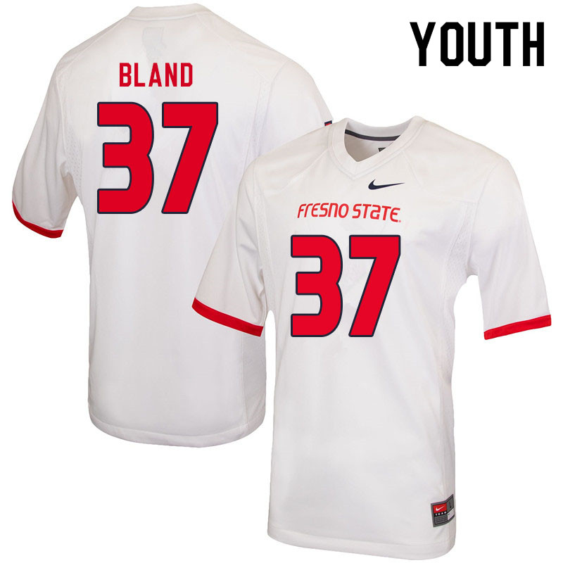 Youth #37 DaRon Bland Fresno State Bulldogs College Football Jerseys Sale-White - Click Image to Close